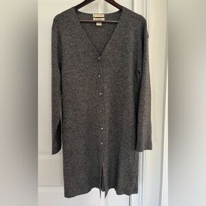 Eddie Bauer women’s fine merino wool cardigan Sz. L tall grey